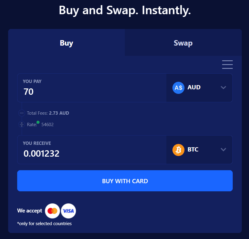 Liquid Buy & Swap Feature