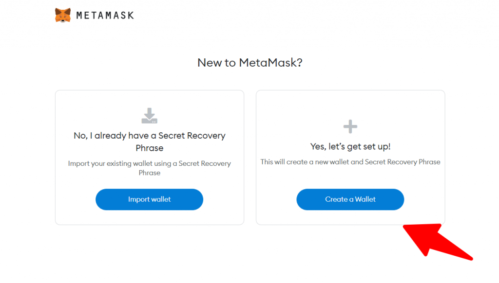 MetaMask: Create Wallet