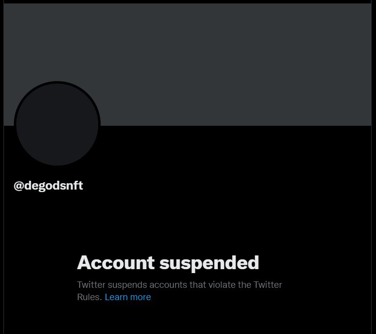 DeGods and y00ts suspended on twitter
