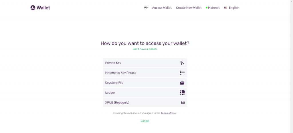 avalanche wallet connect