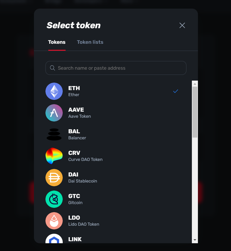 View all tokens