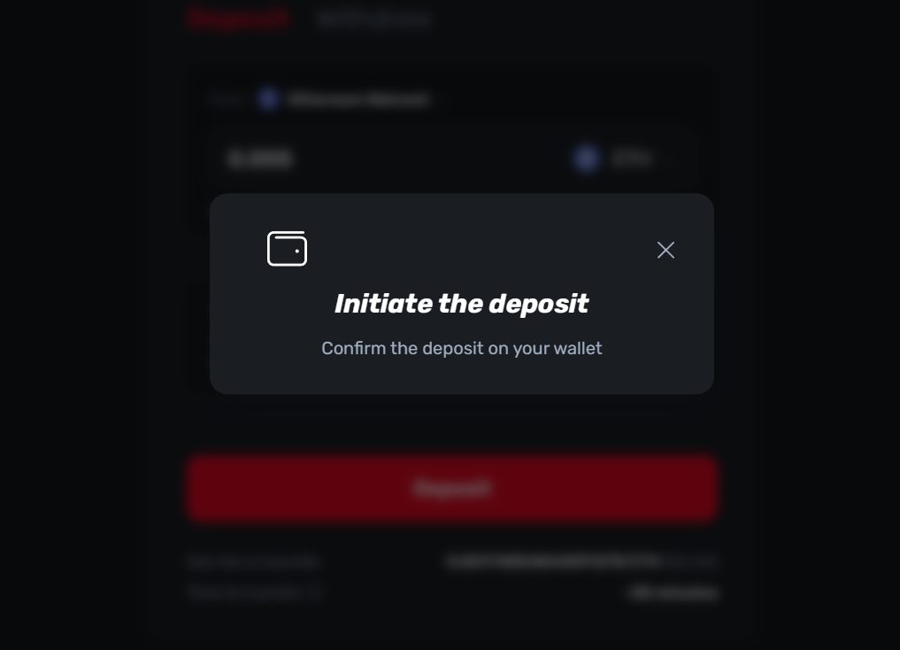 Initiate the deposit