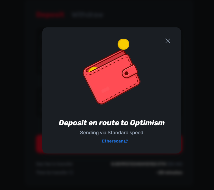 Deposit en route to Optimism